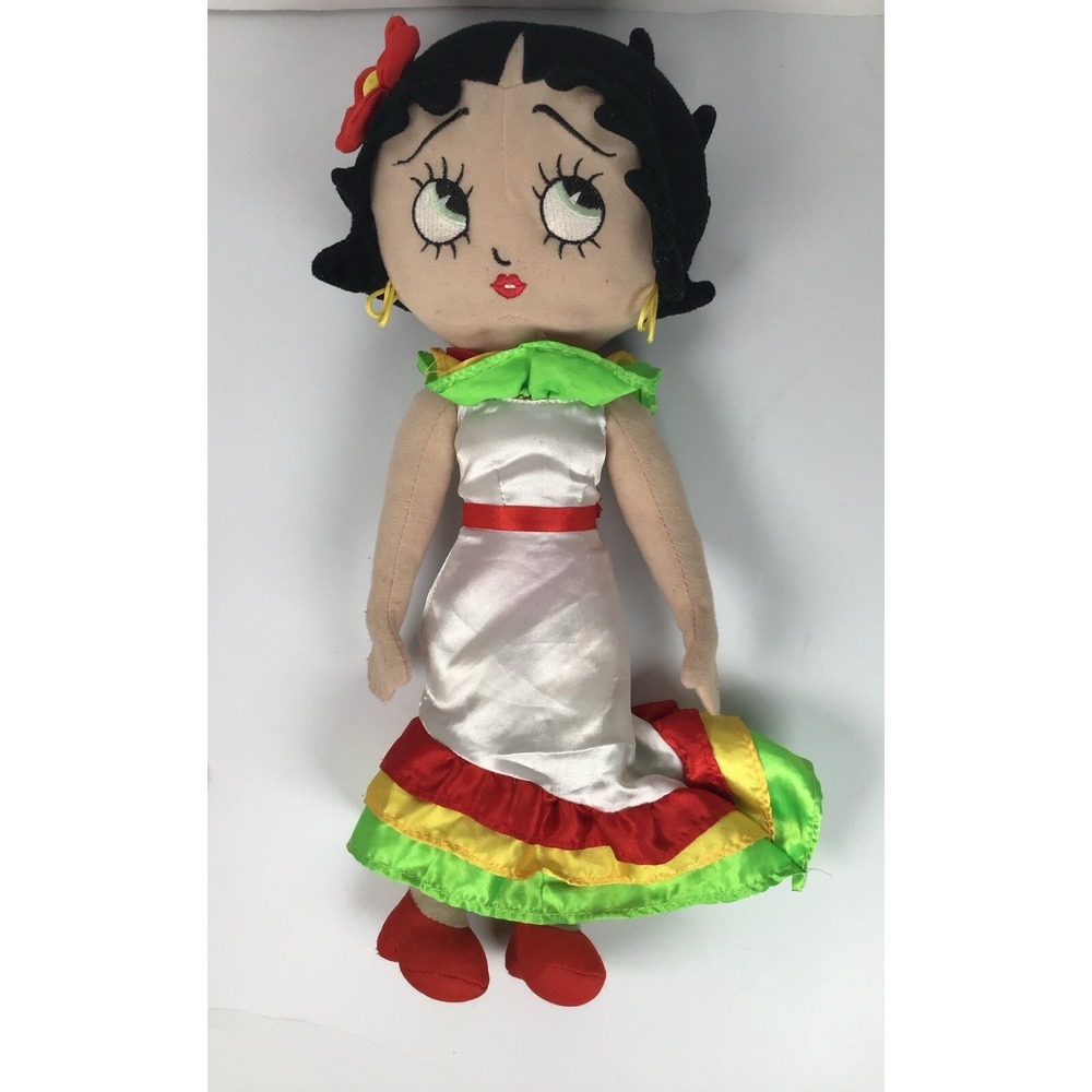 Lot of 3 Betty Boop Plush Dolls- Mexico, Mummy, Baby Boop, Flower Dress - Picture 2 of 12
